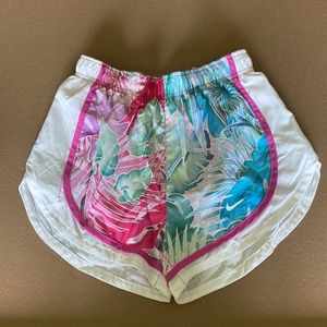 Nike Womens Dri Fit Floral Colorful Running Shorts